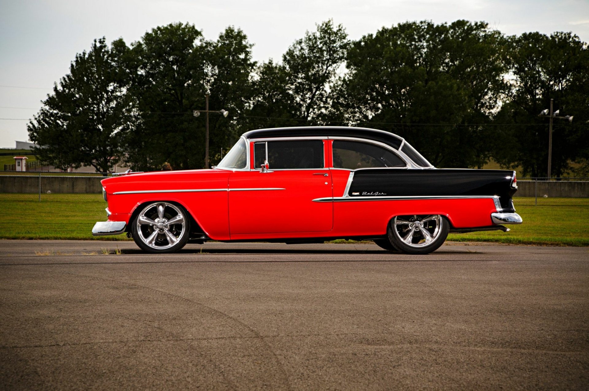 Download Hot Rod 1955 Chevrolet Bel Air Vehicle Chevrolet Bel Air HD Wallpaper