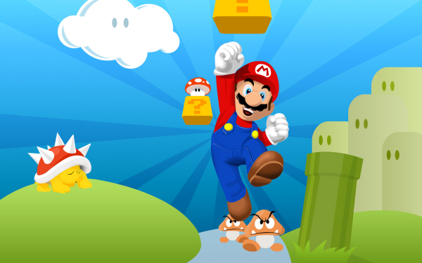 Video Game Super Mario Bros. Mario Goomba HD Wallpaper | Background Image