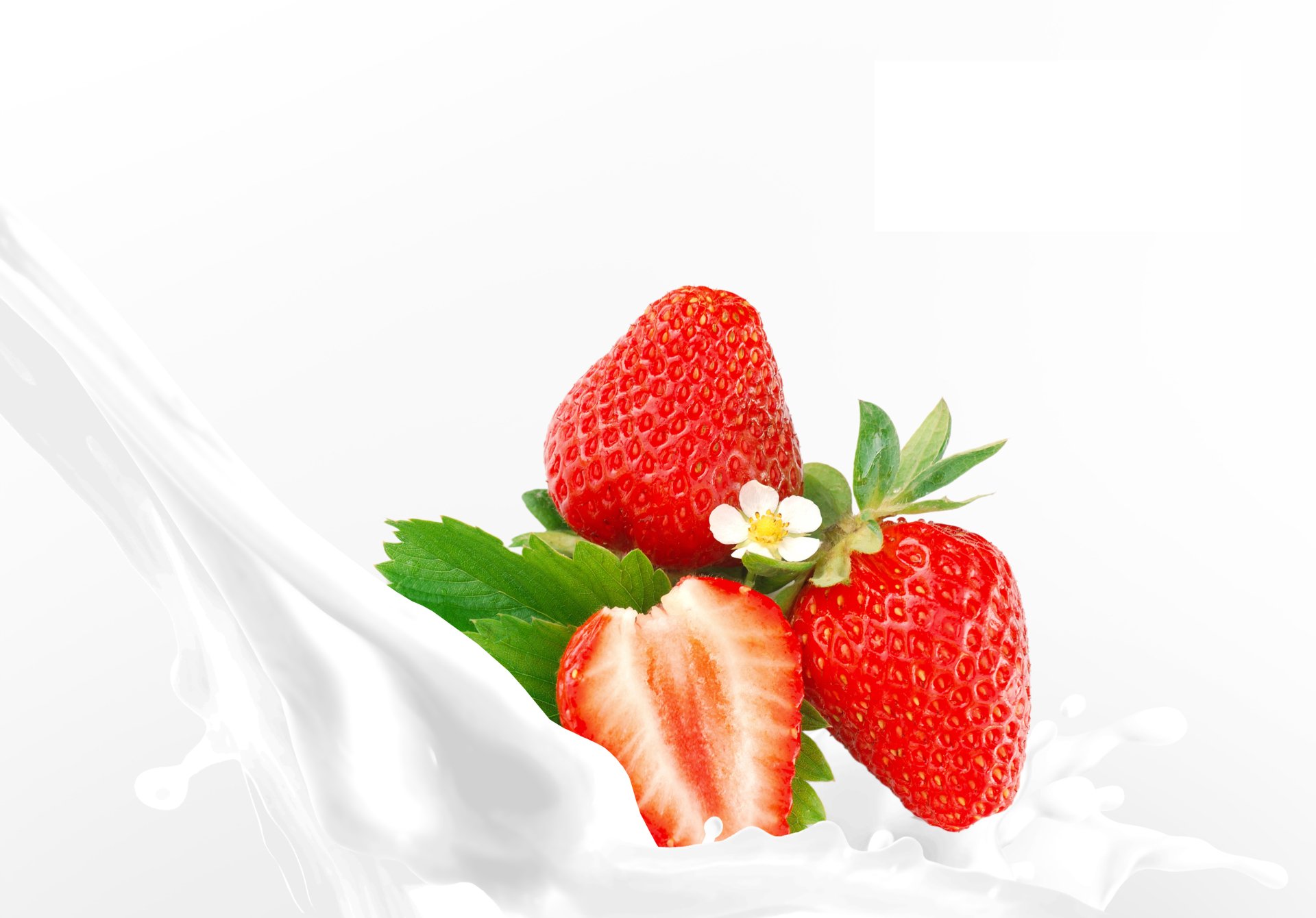 Download Milk Fruit Berry Food Strawberry 4k Ultra HD Wallpaper