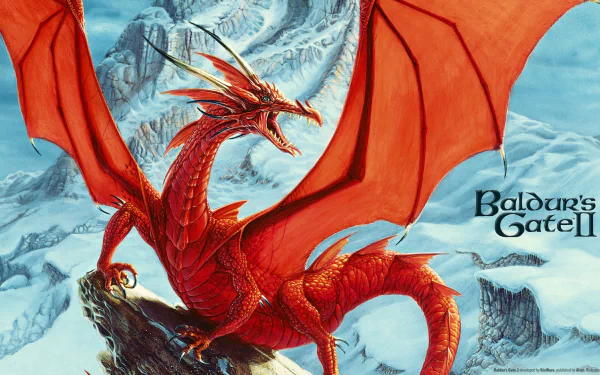 dragon video game Baldur's Gate II red dragon HD Desktop Wallpaper | Background Image