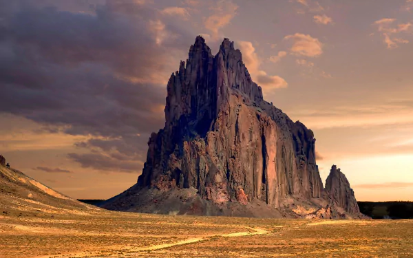 new mexico Shiprock nature cliff rock HD Desktop Wallpaper | Background Image
