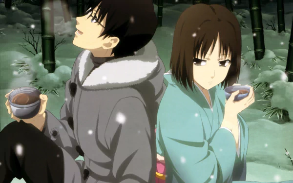 Shiki Ryougi Mikiya Kokutou Anime The Garden of Sinners HD Desktop Wallpaper | Background Image
