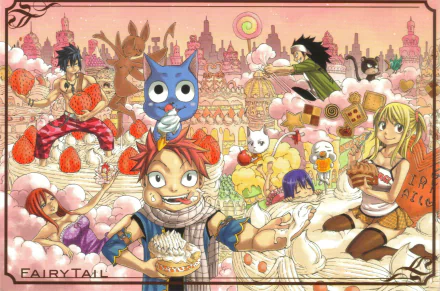 Charles (Fairy Tail) Panther Lily (Fairy Tail) Happy (Fairy Tail) Gajeel Redfox Gray Fullbuster Wendy Marvell Erza Scarlet Natsu Dragneel Lucy Heartfilia Anime Fairy Tail HD Desktop Wallpaper | Background Image