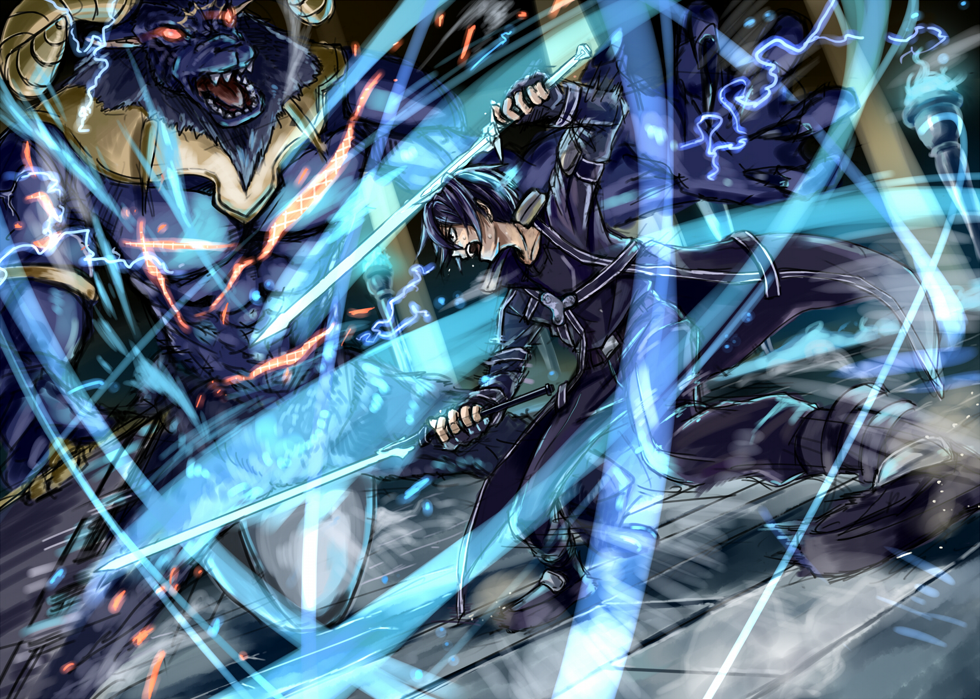 anime thunder sword