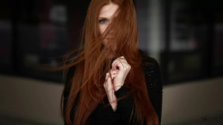 blue eyes redhead hair woman model HD Desktop Wallpaper | Background Image