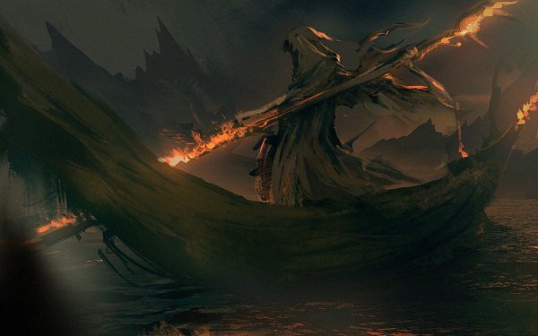Fantasy Dark Boat Charon HD Wallpaper | Background Image