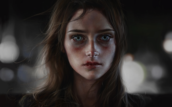 Women Artistic Sad Face Blue Eyes HD Wallpaper | Background Image