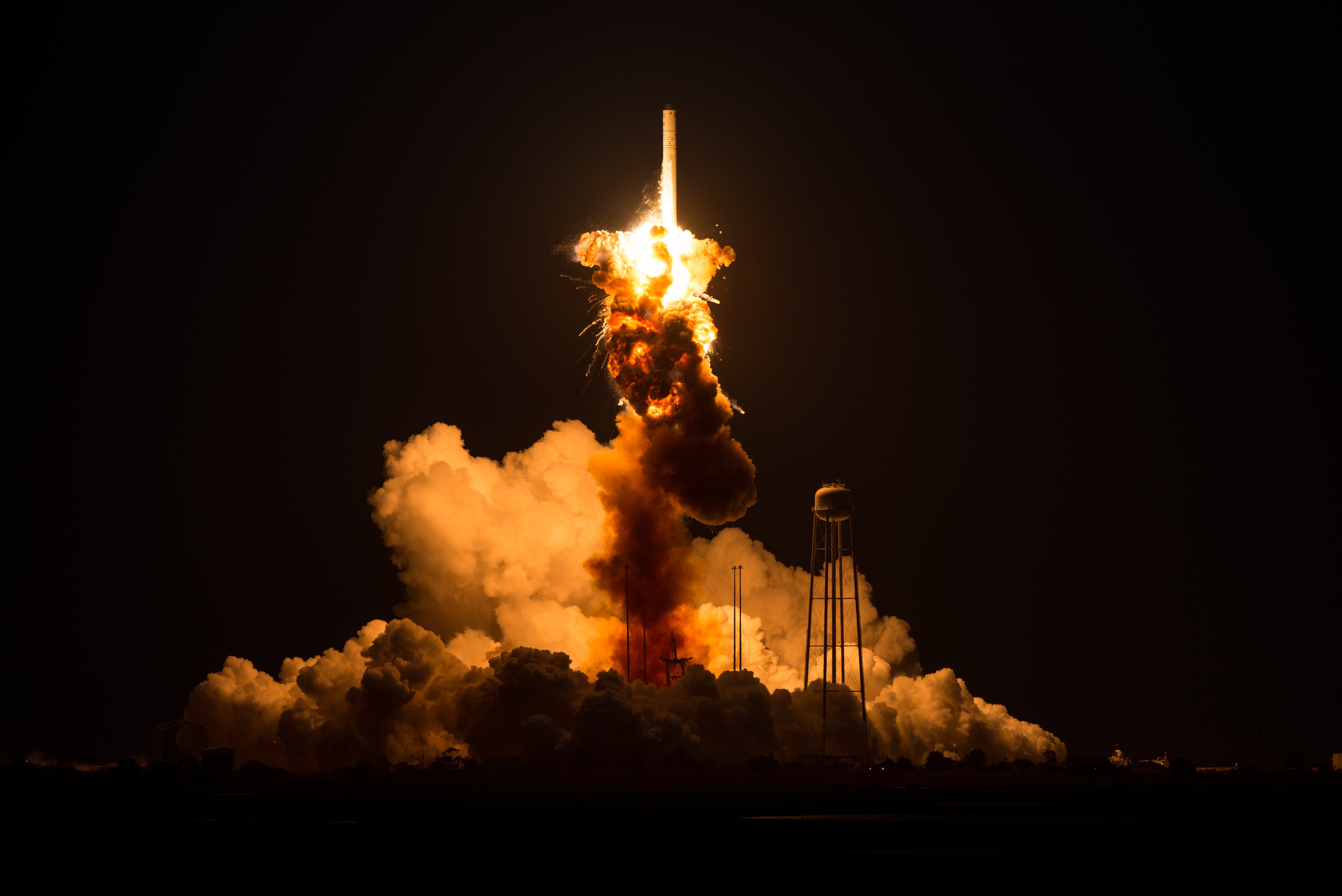 Explosion of the Antares Rocket