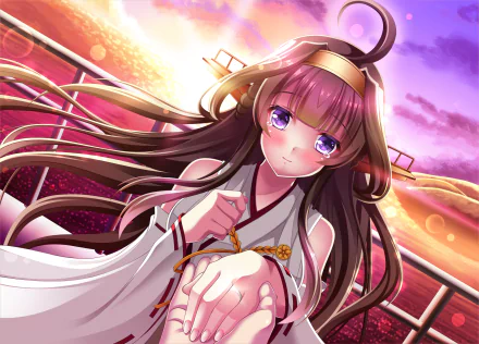 Kongou (Kancolle) Anime Kantai Collection HD Desktop Wallpaper | Background Image