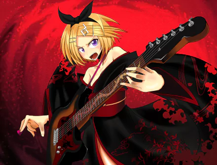 Rin Kagamine Anime Vocaloid HD Desktop Wallpaper | Background Image