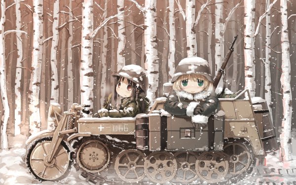 Anime Girls' Last Tour Chito Yuuri HD Wallpaper | Background Image