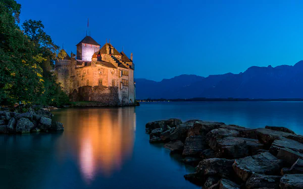  Chillon Castle in Switzerland