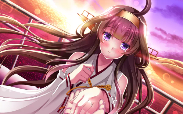 Kongou (Kancolle) Anime Kantai Collection HD Desktop Wallpaper | Background Image