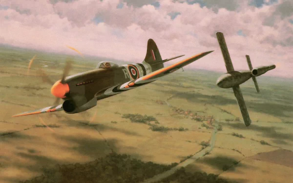 warplane military Hawker Tempest HD Desktop Wallpaper | Background Image