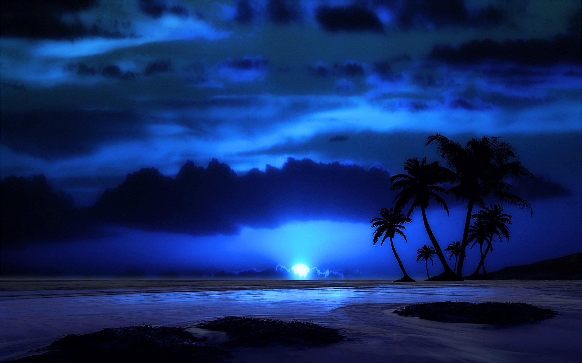 1080p Images Hd Wallpapers Of Beach At Night