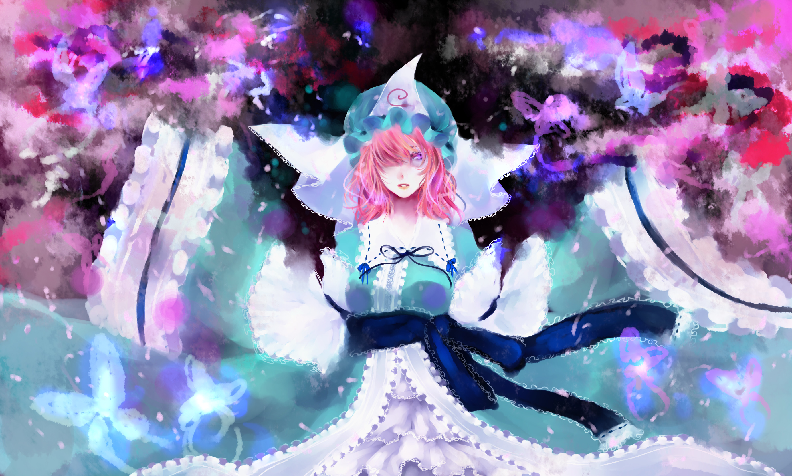 Download Yuyuko Saigyouji Anime Touhou HD Wallpaper