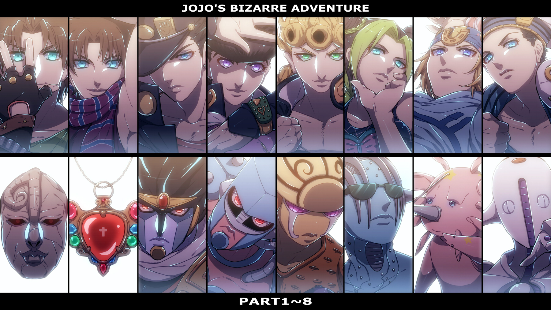 Download Expressive Jojo's Bizarre Adventure Pose! Wallpaper