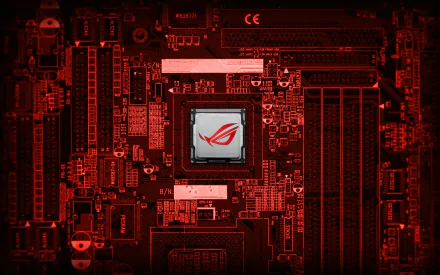 motherboard red computer technology Asus ROG HD Desktop Wallpaper | Background Image
