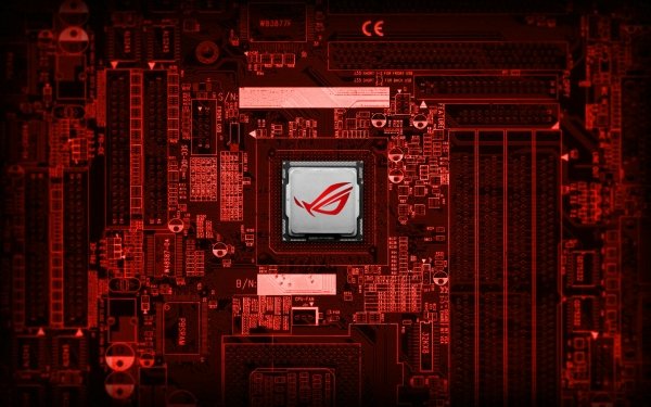 Technology Asus ROG Computer Red Motherboard HD Wallpaper | Background Image