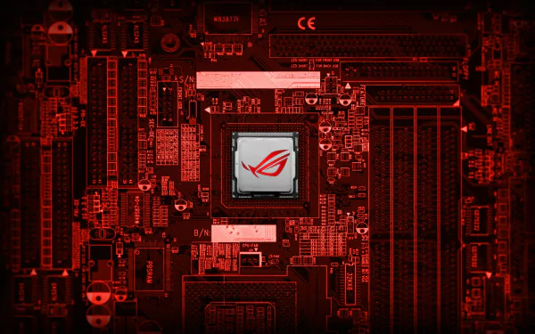 motherboard red computer technology Asus ROG HD Desktop Wallpaper | Background Image