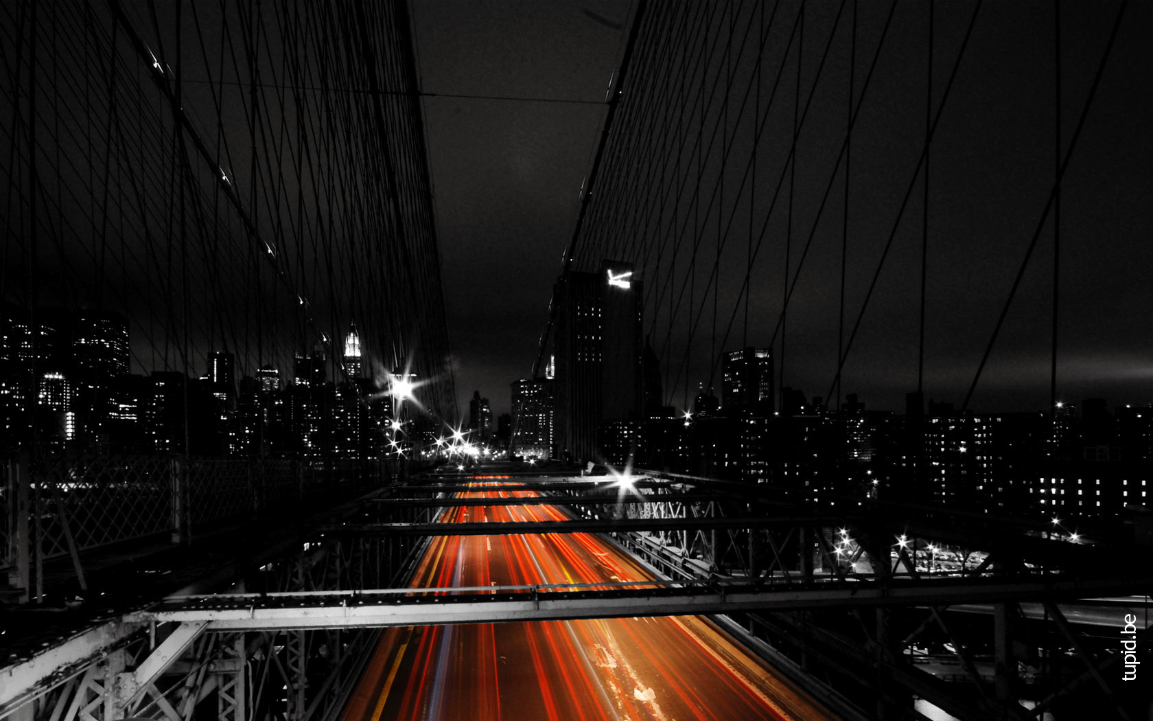 New York city skyline at night as a beautiful HD desktop wallpaper
