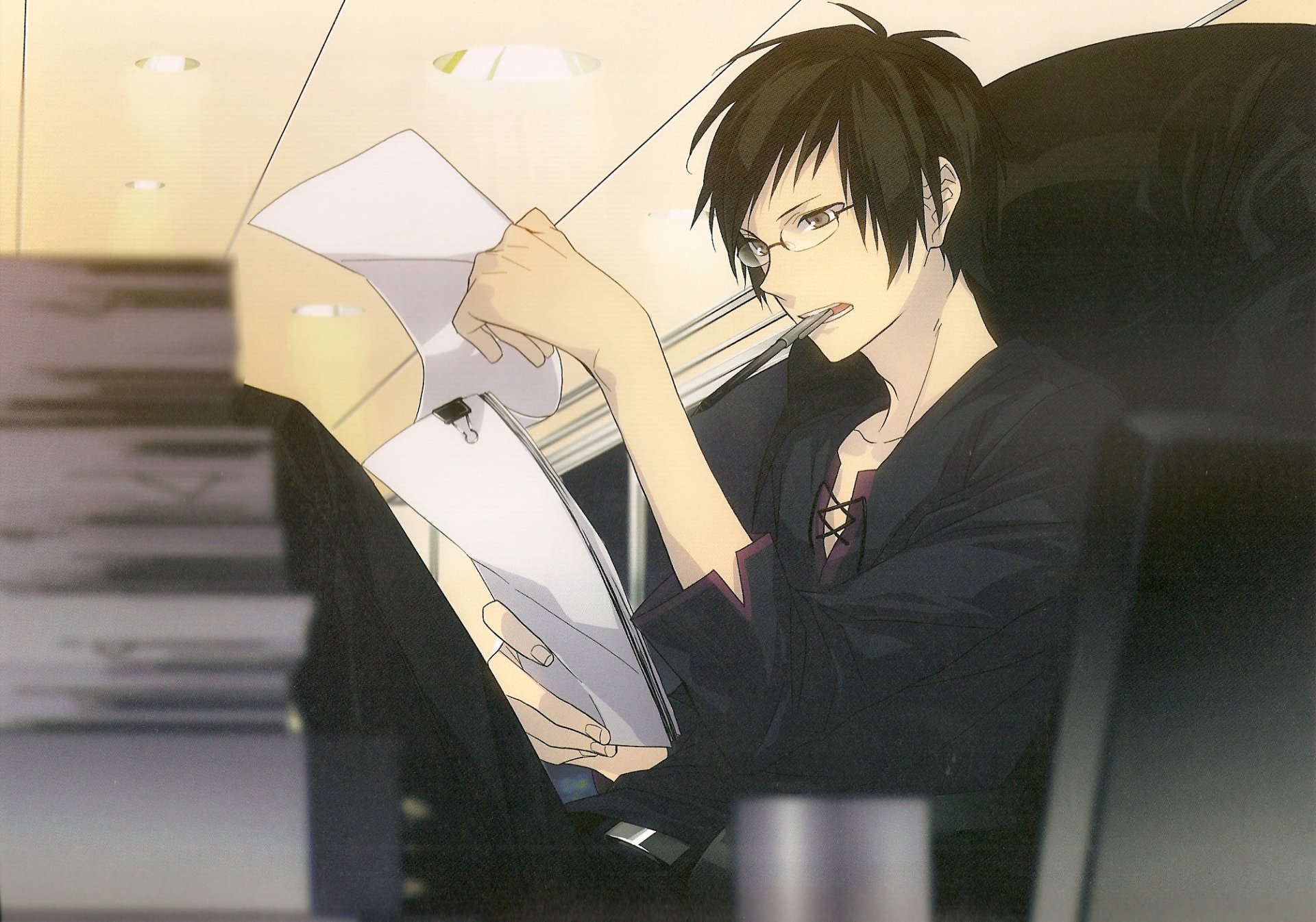 Durarara!! HD Wallpaper – Intense Anime Study Session, image size:1920x1346