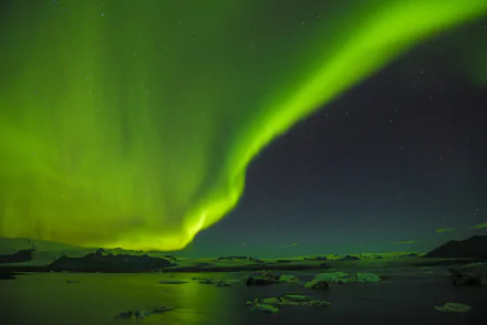 green winter light starry sky sky nature aurora australis aurora borealis HD Desktop Wallpaper | Background Image
