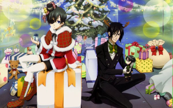 Anime Black Butler Ciel Phantomhive Sebastian Michaelis HD Wallpaper | Background Image