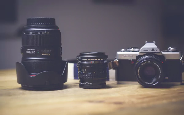canon Minolta lens man made camera HD Desktop Wallpaper | Background Image