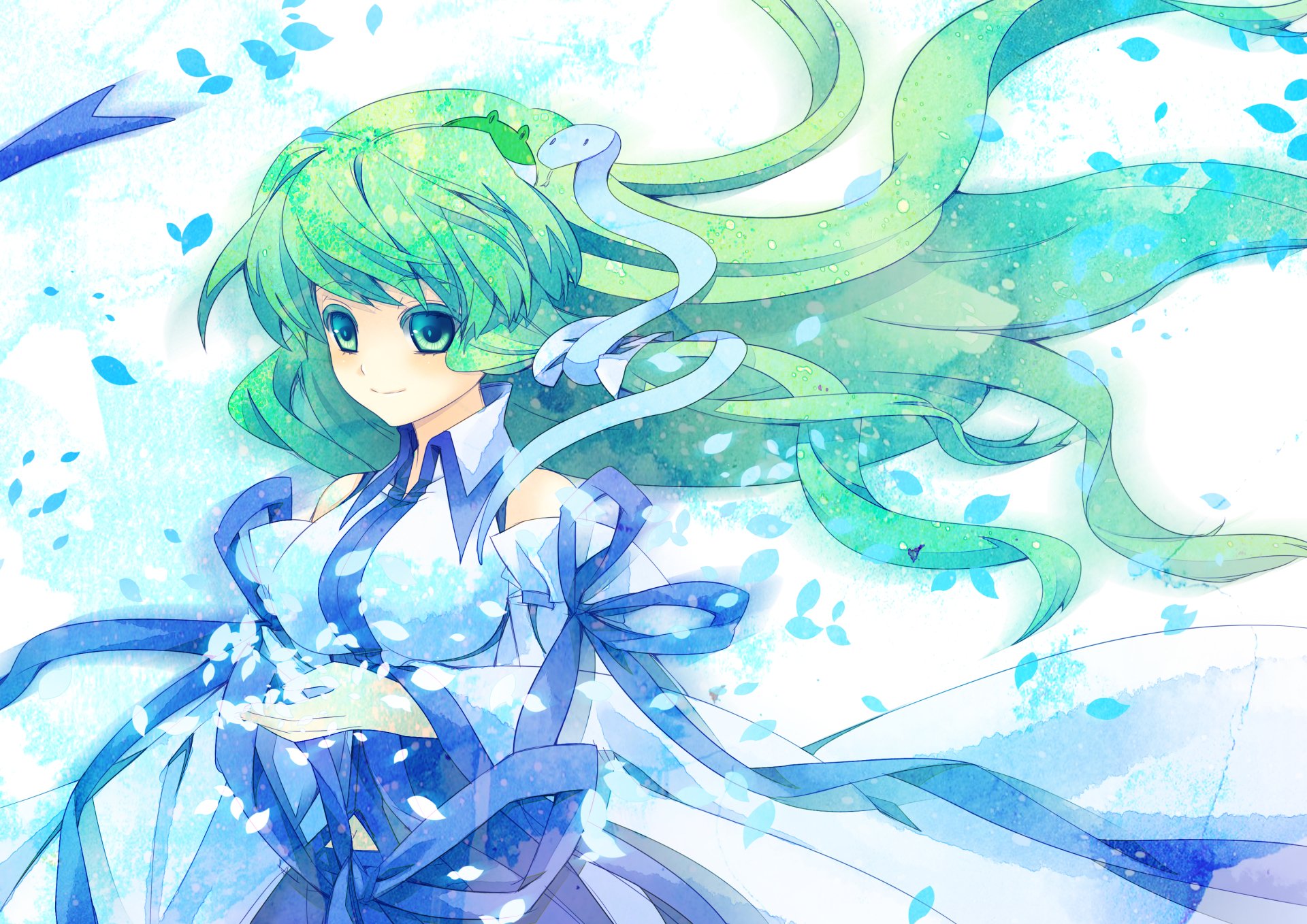 Download Sanae Kochiya Anime Touhou HD Wallpaper by Aya003030