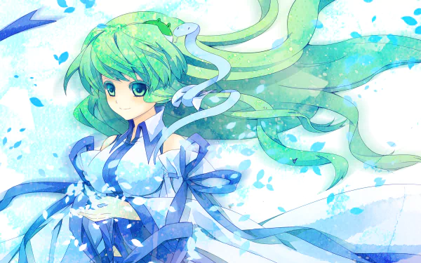 Sanae Kochiya Anime Touhou HD Desktop Wallpaper | Background Image