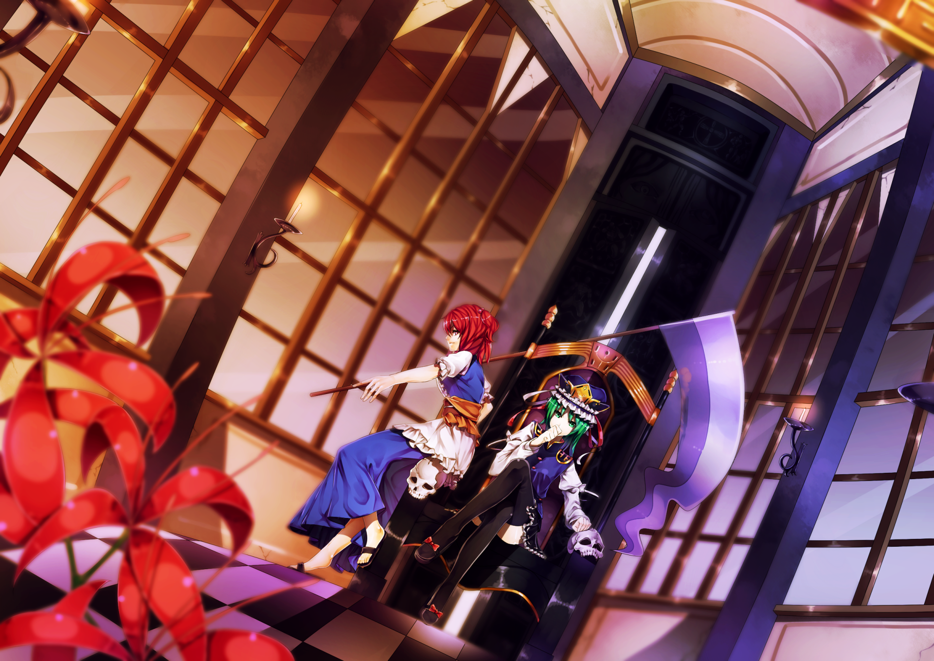 Download Komachi Onozuka Eiki Shiki Anime Touhou HD Wallpaper