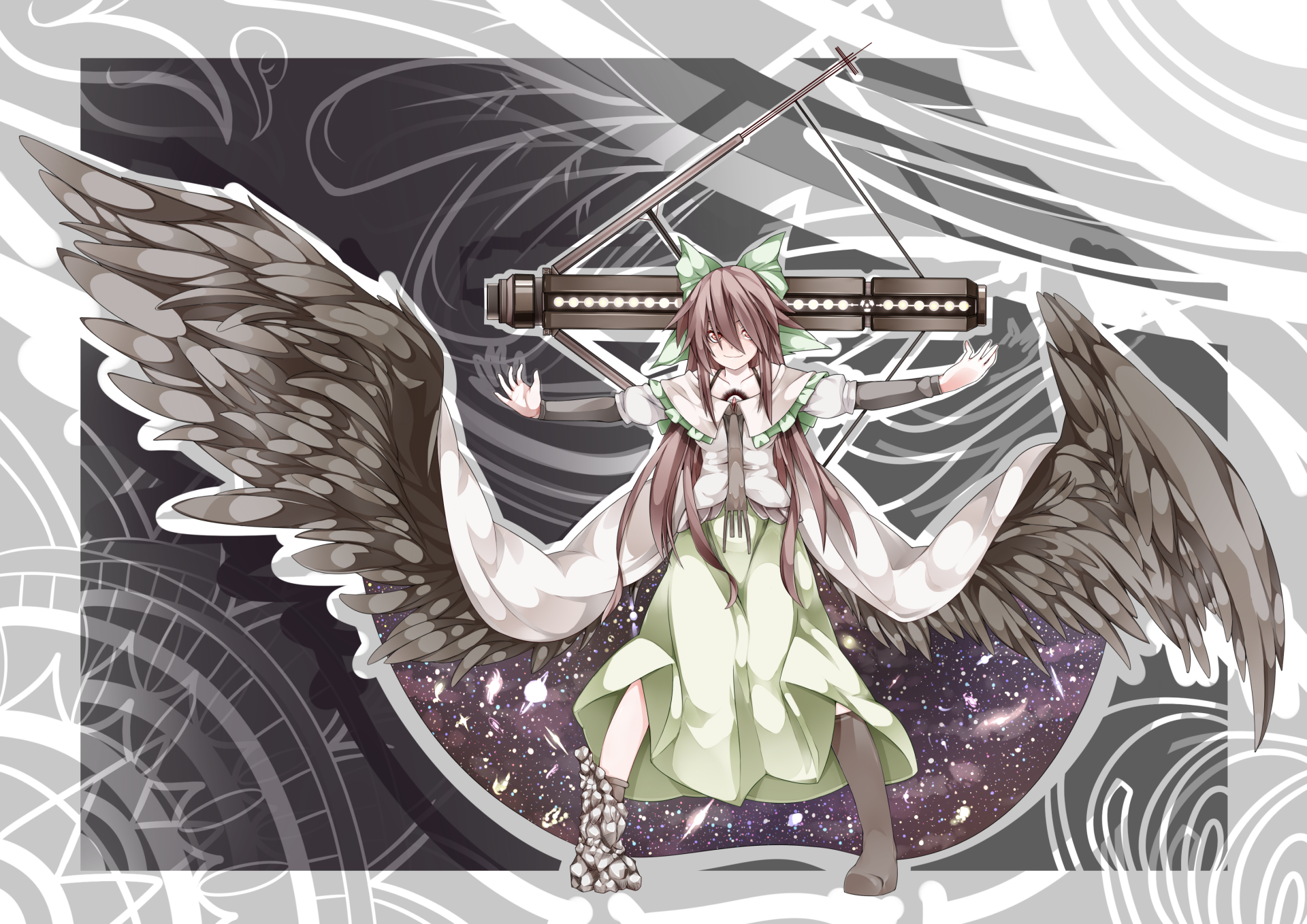 Download Utsuho Reiuji Anime Touhou HD Wallpaper