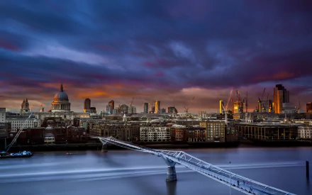 city United Kingdom London Thames river bridge man made Millennium Bridge HD Desktop Wallpaper | Background Image