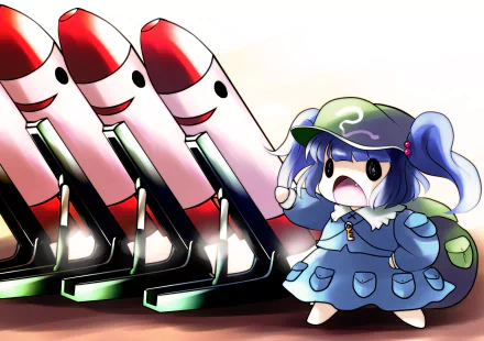 Nitori Kawashiro Anime Touhou HD Desktop Wallpaper | Background Image