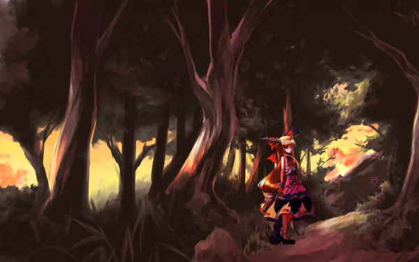 Suika Ibuki Anime Touhou HD Desktop Wallpaper | Background Image