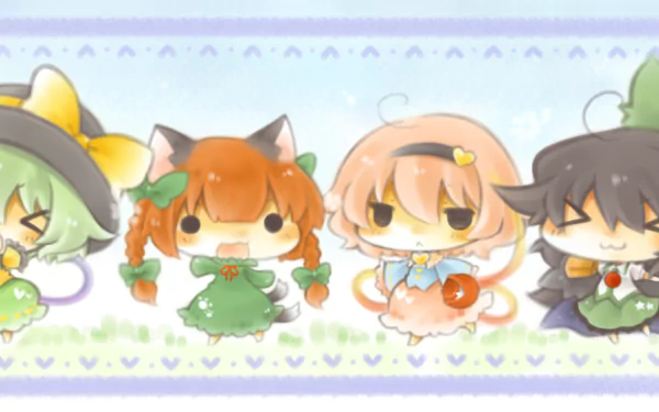 Utsuho Reiuji Satori Komeiji Rin Kaenbyou Koishi Komeiji Anime Touhou HD Desktop Wallpaper | Background Image