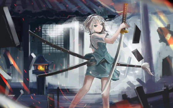 Youmu Konpaku Anime Touhou HD Desktop Wallpaper | Background Image