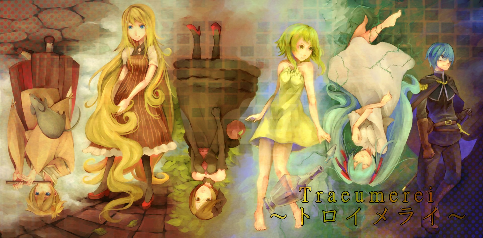 Download Lily (Vocaloid) GUMI (Vocaloid) Len Kagamine Rin Kagamine Kamui Gakupo Hatsune Miku Anime Vocaloid HD Wallpaper
