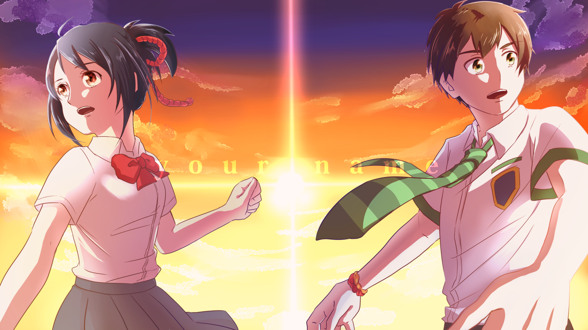 Download Your Name. Taki Tachibana Mitsuha Miyamizu Anime HD Wallpaper