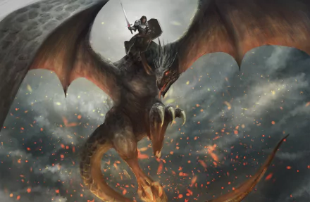 wyvern dragon rider knight warrior fantasy dragon fantasy warrior HD Desktop Wallpaper | Background Image