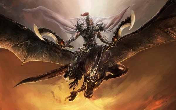 Fantasy Warrior Armor Sword Dragon HD Wallpaper | Background Image