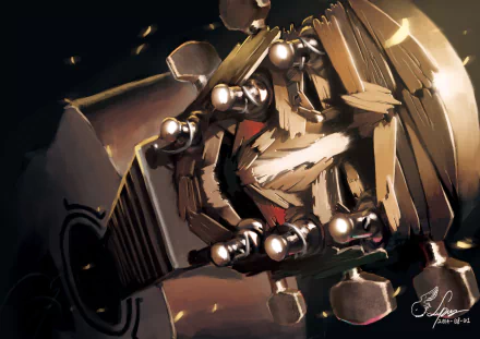 Artistic 4K Ultra HD PC desktop wallpaper: close-up of a guitar headstock and tuning pegs, warm metallic highlights and painterly shadows.