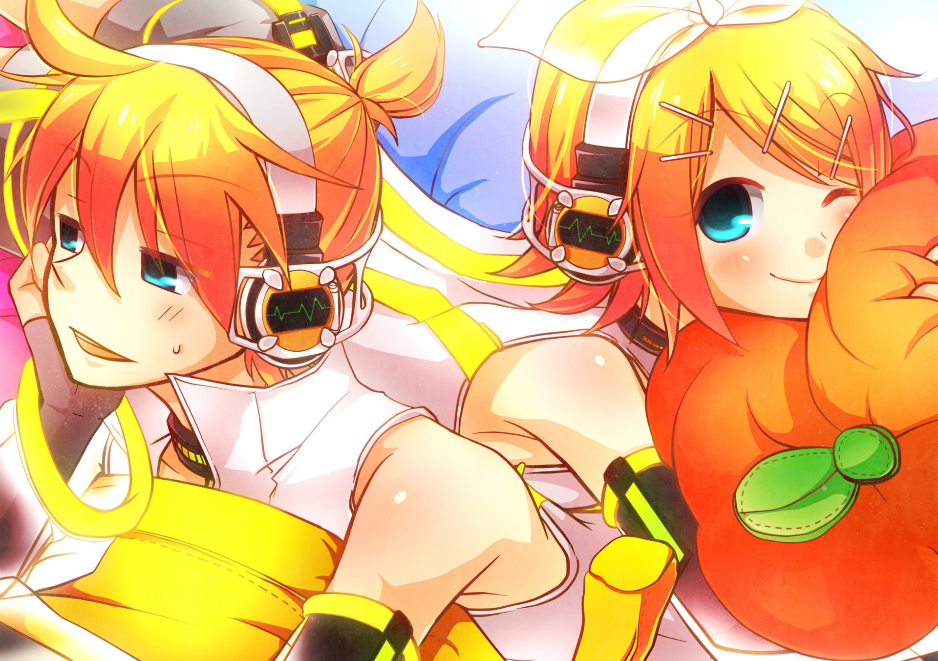 Download Len Kagamine Rin Kagamine Anime Vocaloid HD Wallpaper