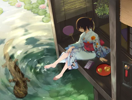 Anime geisha HD Desktop Wallpaper | Background Image