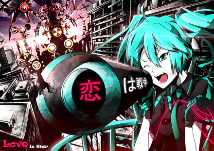 Love is War (Vocaloid) Hatsune Miku Anime Vocaloid HD Desktop Wallpaper | Background Image