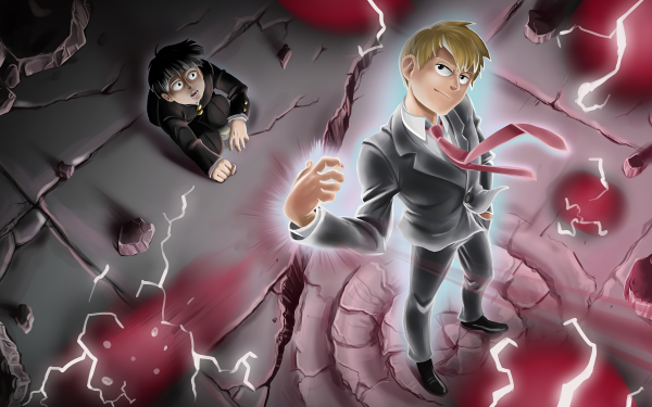 Anime Mob Psycho 100 Shigeo Kageyama Arataka Reigen HD Wallpaper | Background Image
