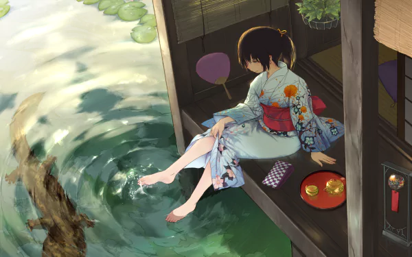 Anime geisha HD Desktop Wallpaper | Background Image