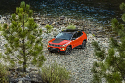 SUV car orange car Jeep vehicle Jeep Trailhawk HD Desktop Wallpaper | Background Image