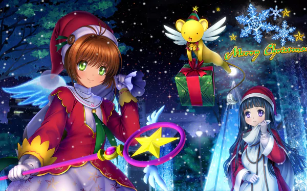 Tomoyo Daidouji Keroberos (Card Captor Sakura) Christmas Sakura Kinomoto Merry Christmas Anime Cardcaptor Sakura anime christmas HD Desktop Wallpaper | Background Image